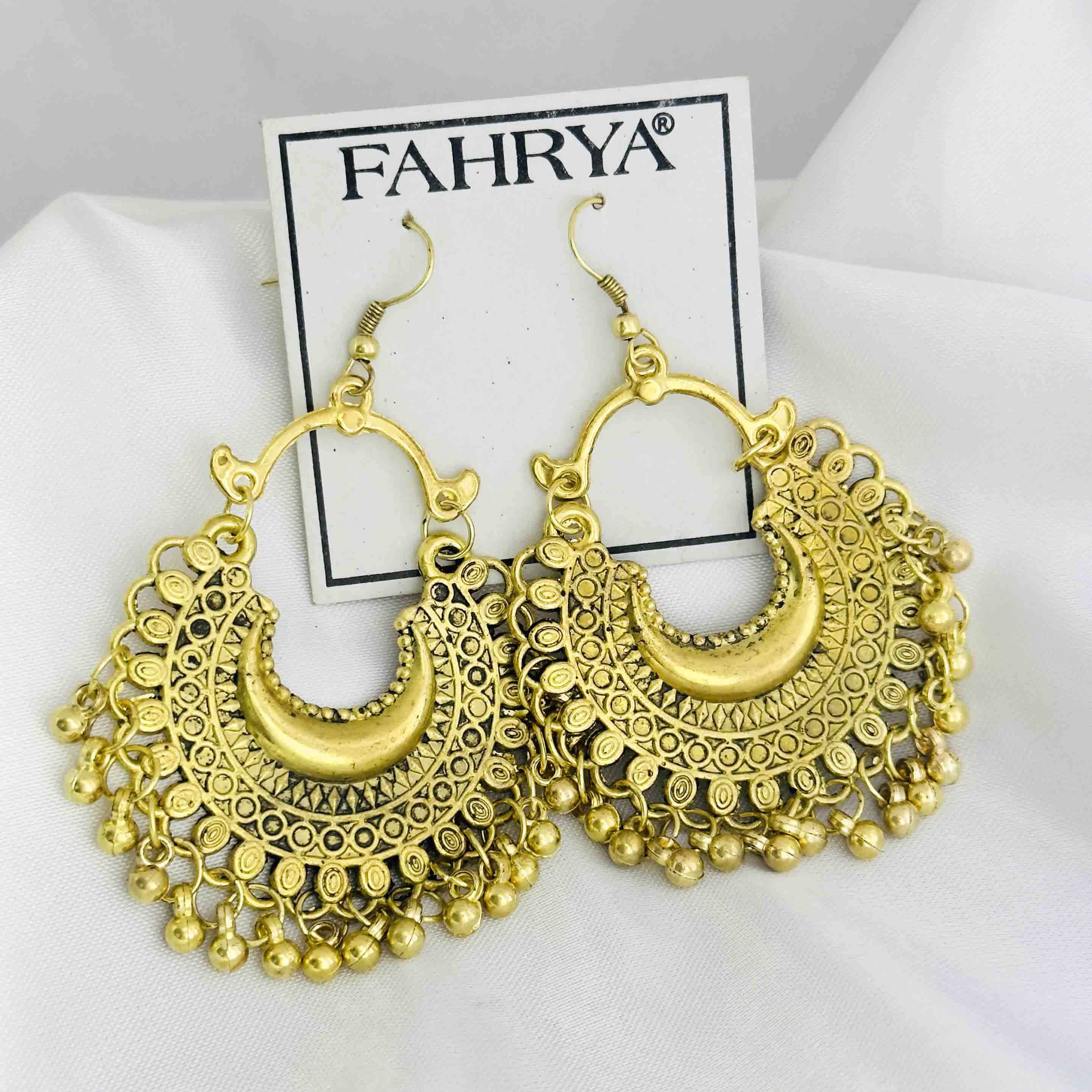 Golden Chandbali Earrings buy only at ₹67