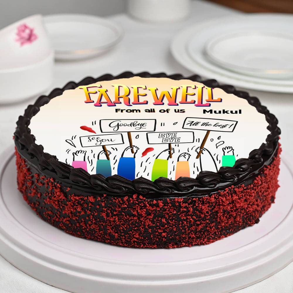 Good Bye Farewell Red Velvet Chocolate Cake