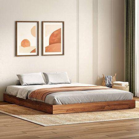 Watson Queen Size Bed In Sheesham Paper Finish