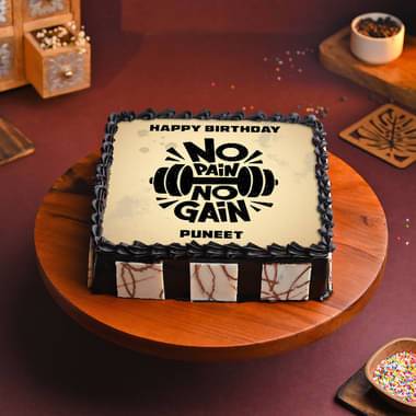 Gym Buff Birthday Cake