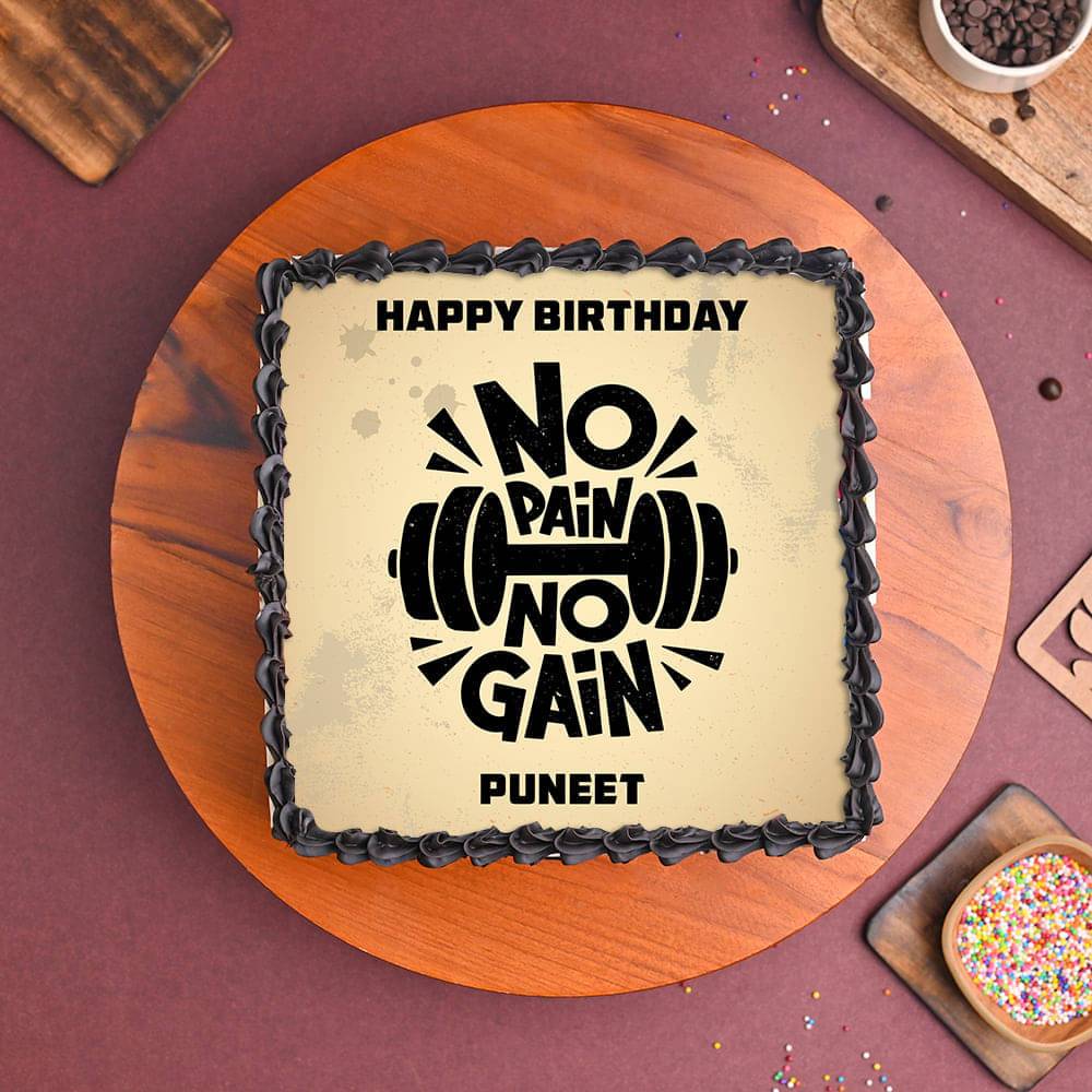 Gym Buff Birthday Cake