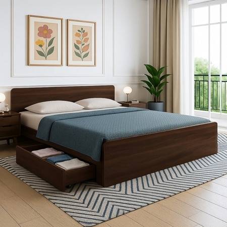 Esmeralda Queen Bed with 2 Drawer Storage