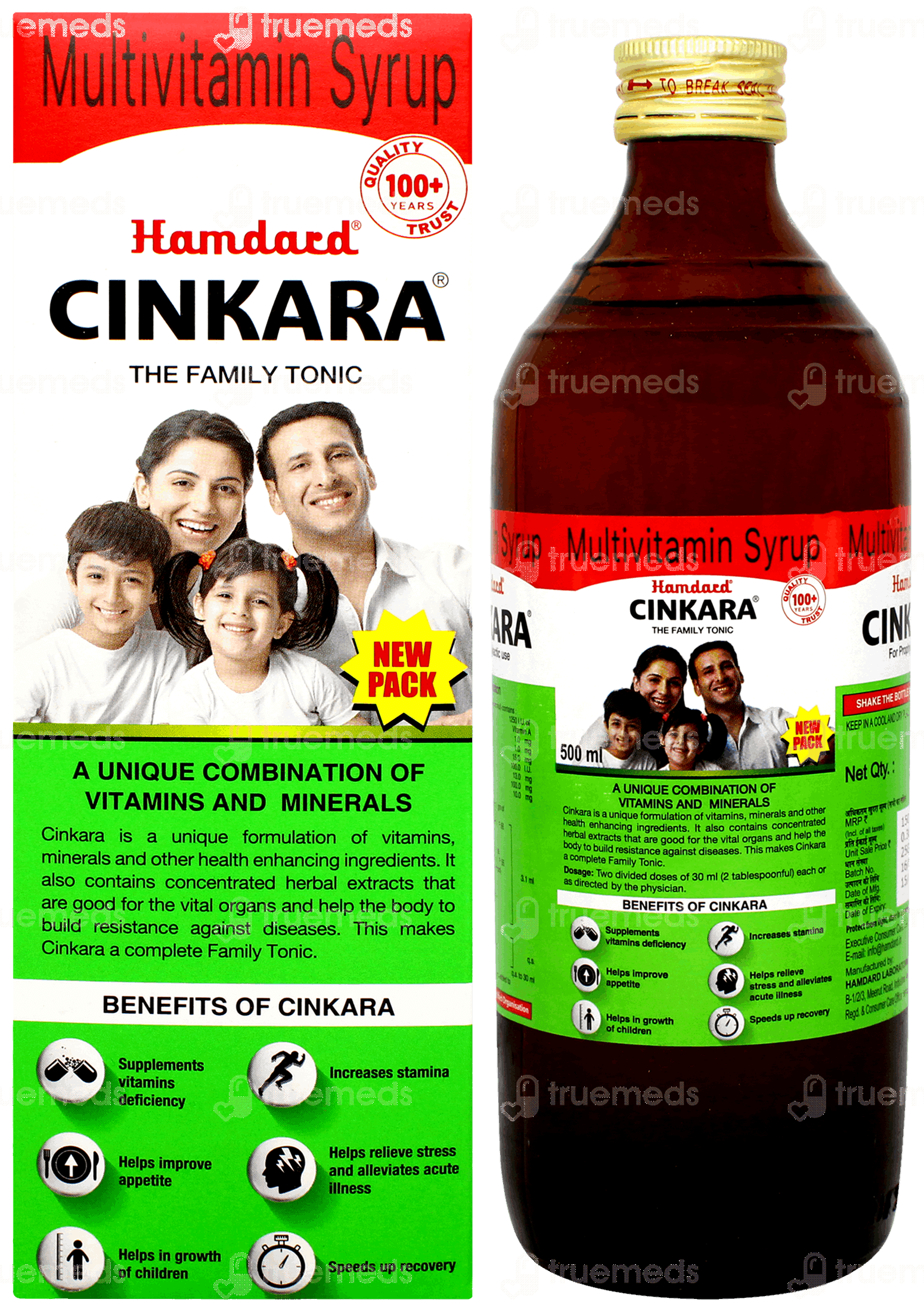 Hamdard Cinkara Syrup 500ml