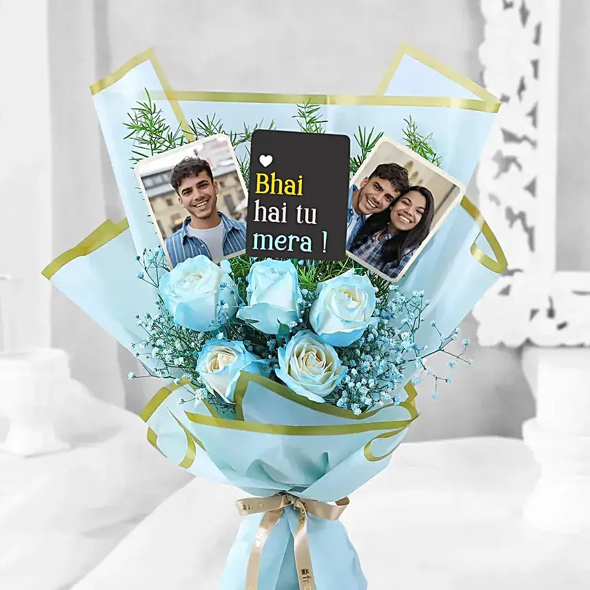 Hand Sprayed Roses Bouquet for Brother