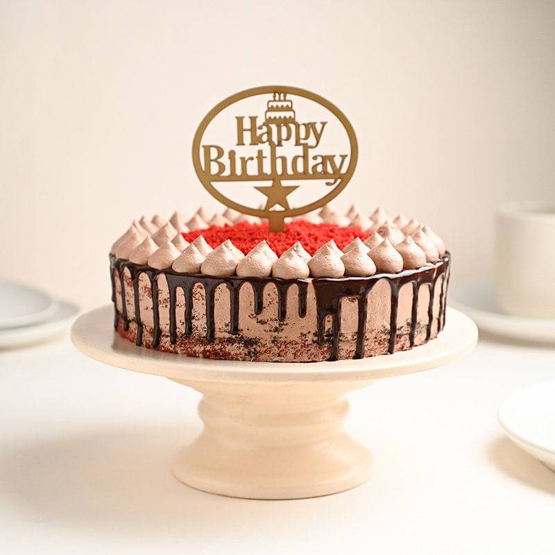 Happy Birthday Red Velvet Choco Cake