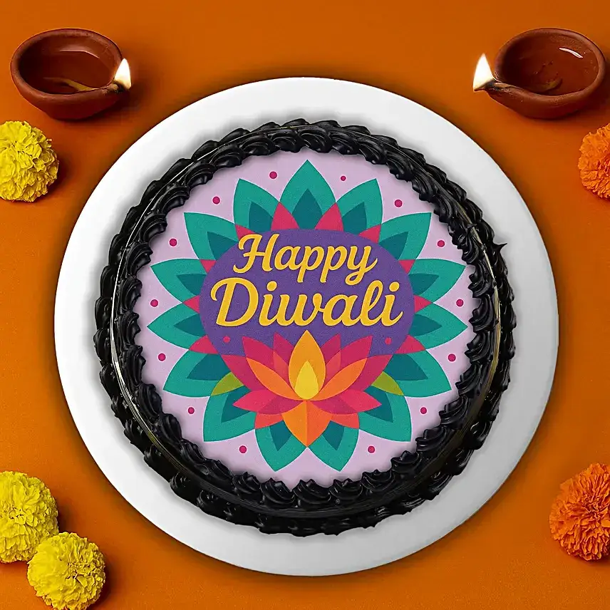 Happy Diwali Truffle Cake: 500 g