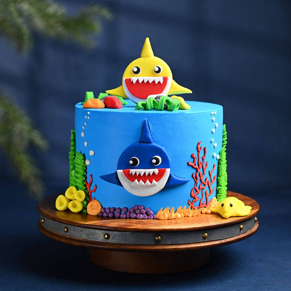 Cheerful Baby Shark Cake