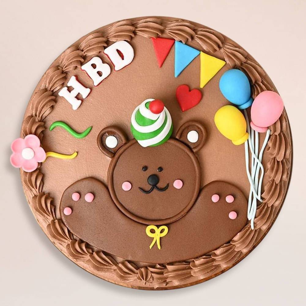 Happy Birthday Bear Cake
