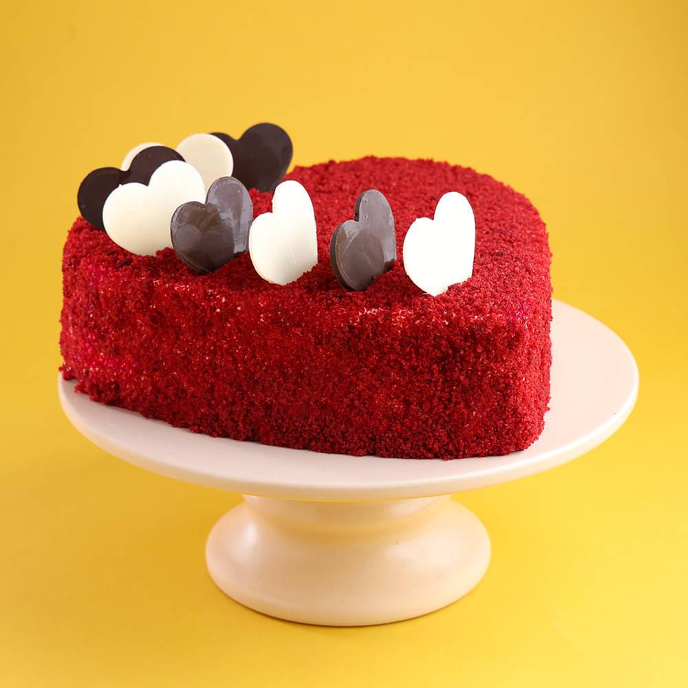 Red Velvet Heart Shape Cake