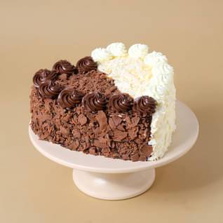 Heart Shape Double Delight Cake