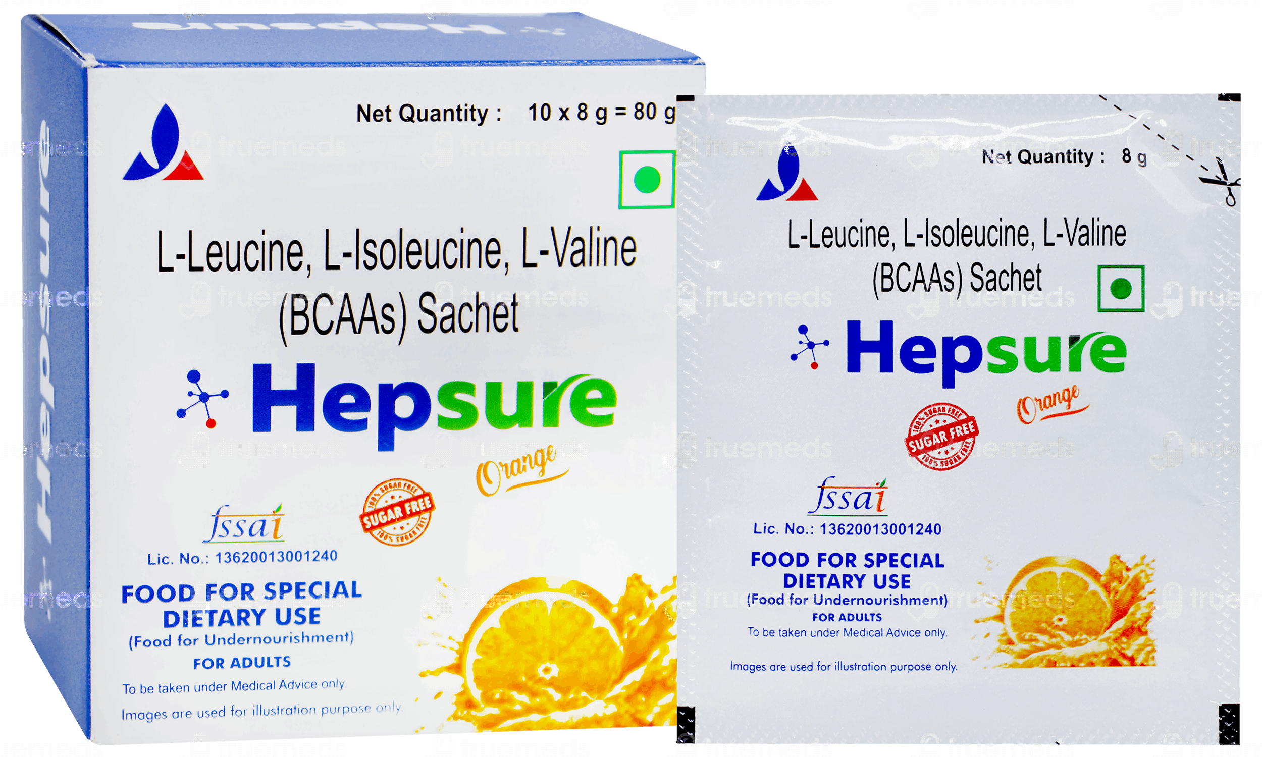 Hepsure Orange Sugar Free Sachet 8gm
