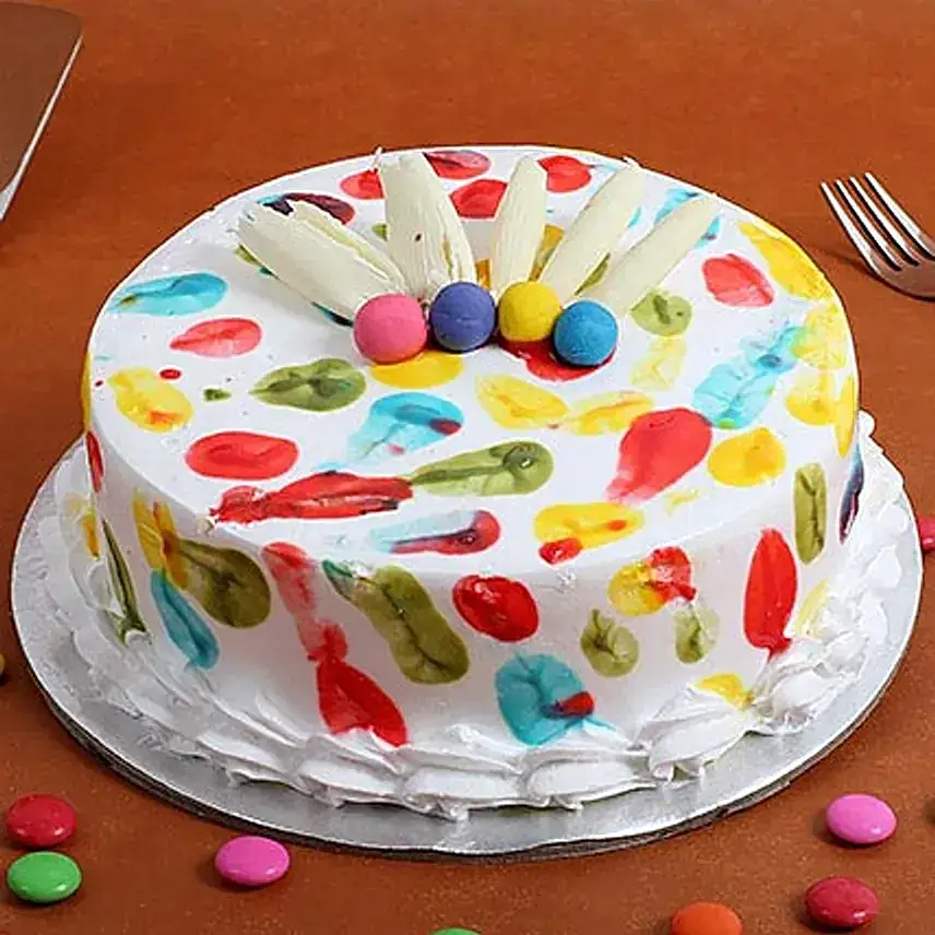 Holi Special Pineapple Cake Half Kg Eggless