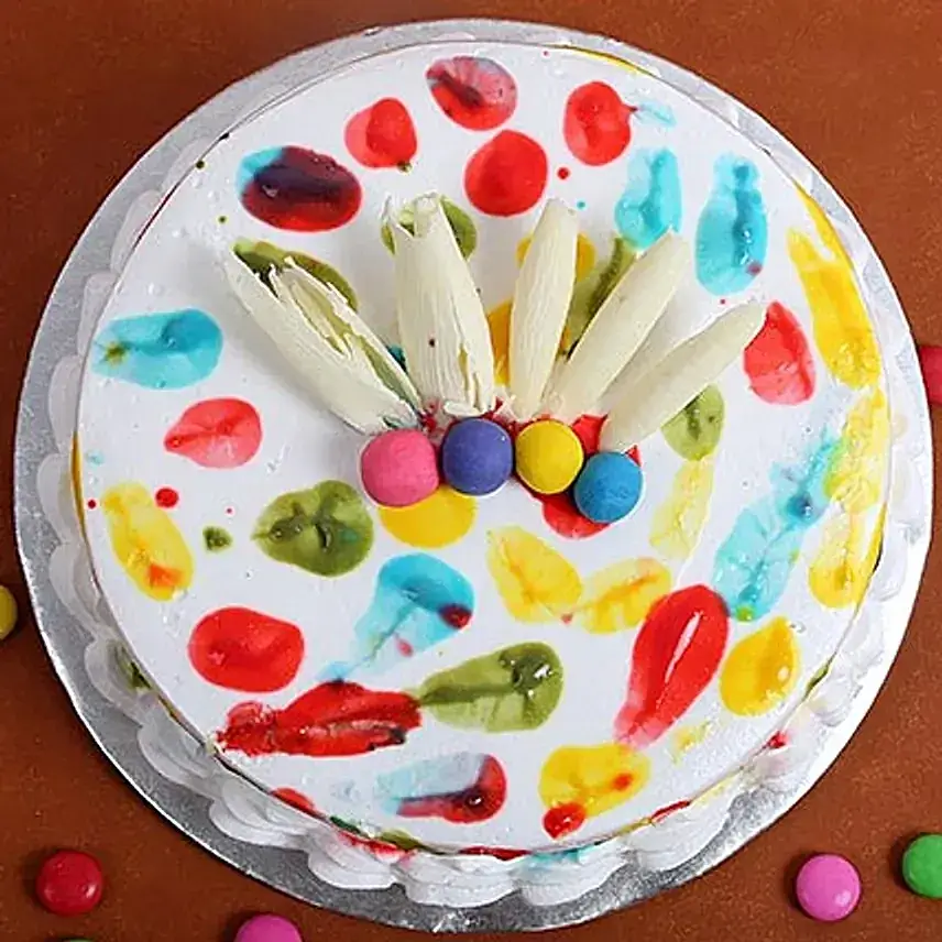 Holi Special Pineapple Cake Half Kg Eggless