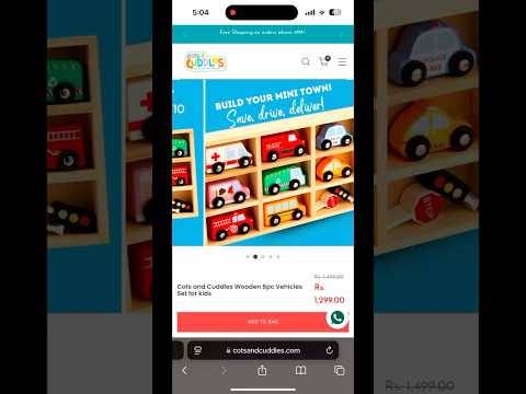 Cots and Cuddles Wooden 8pc Vehicles Set for kids Buy @ ₹1349