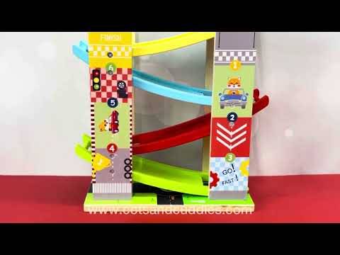 Cots and Cuddles Wooden 4 Level Sliding Car Track Toy for Kids Age 3+ Buy @ ₹1299