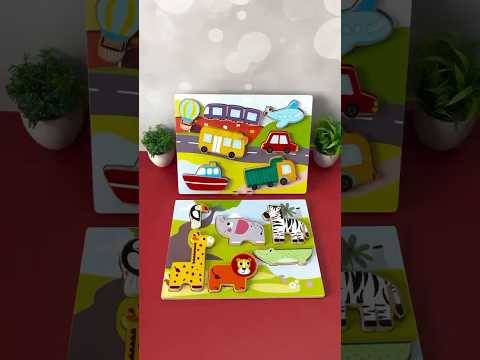 Cots and Cuddles Wooden Vehicle Shapes Chunky Match Puzzle Buy @ ₹799