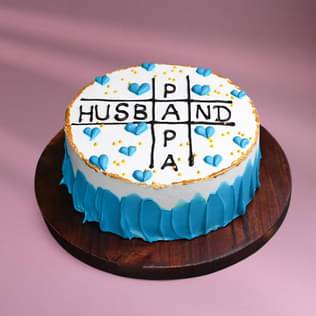 Husband N Papa Love Puzzle Cake