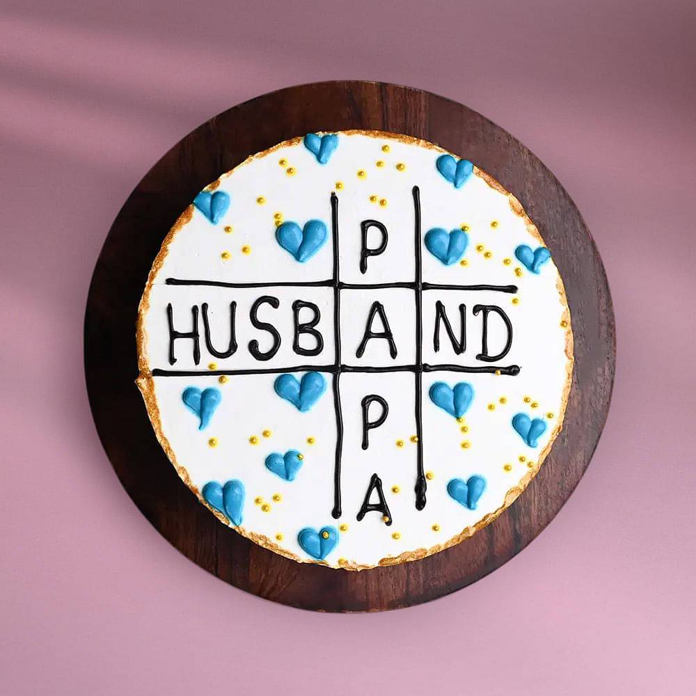 Husband N Papa Love Puzzle Cake