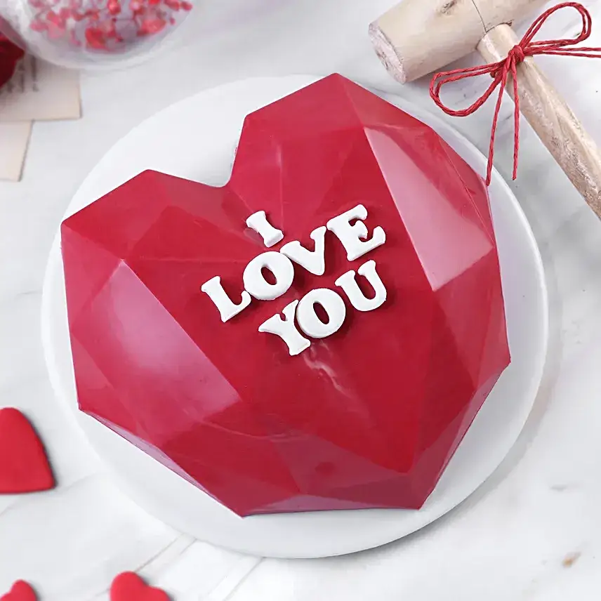 Red Heart Truffle Pinata Cake 1Kg