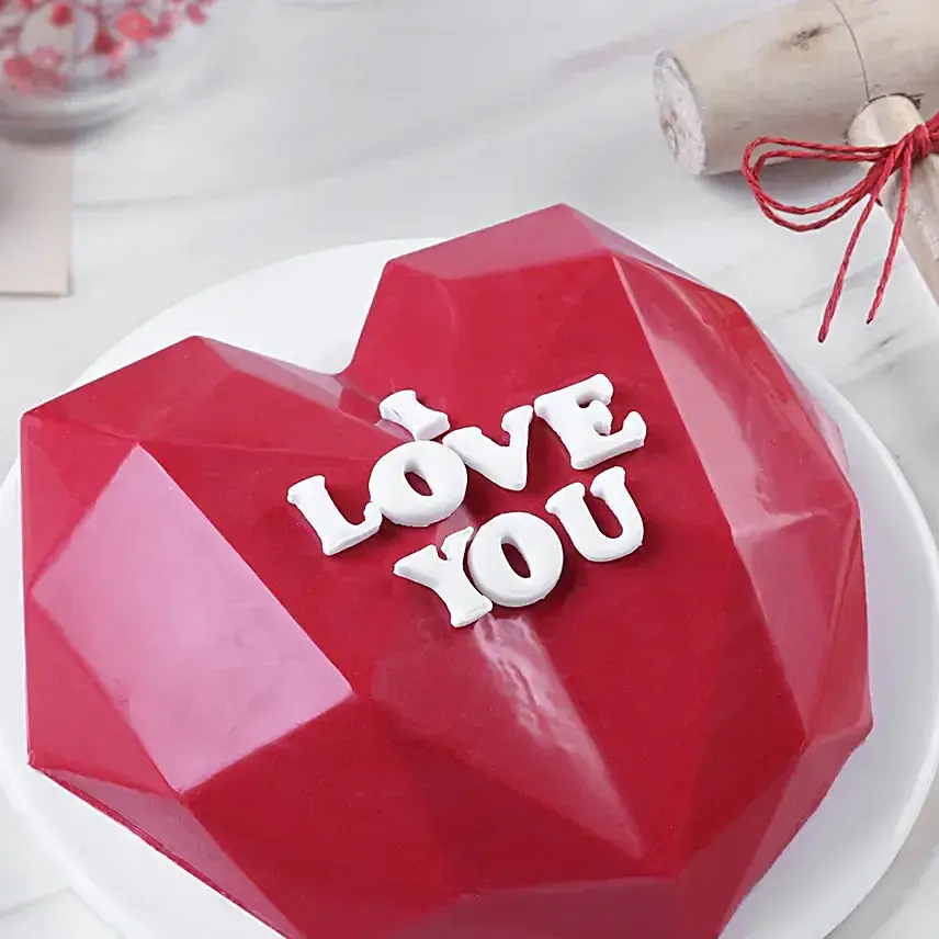 Red Heart Truffle Pinata Cake 1Kg