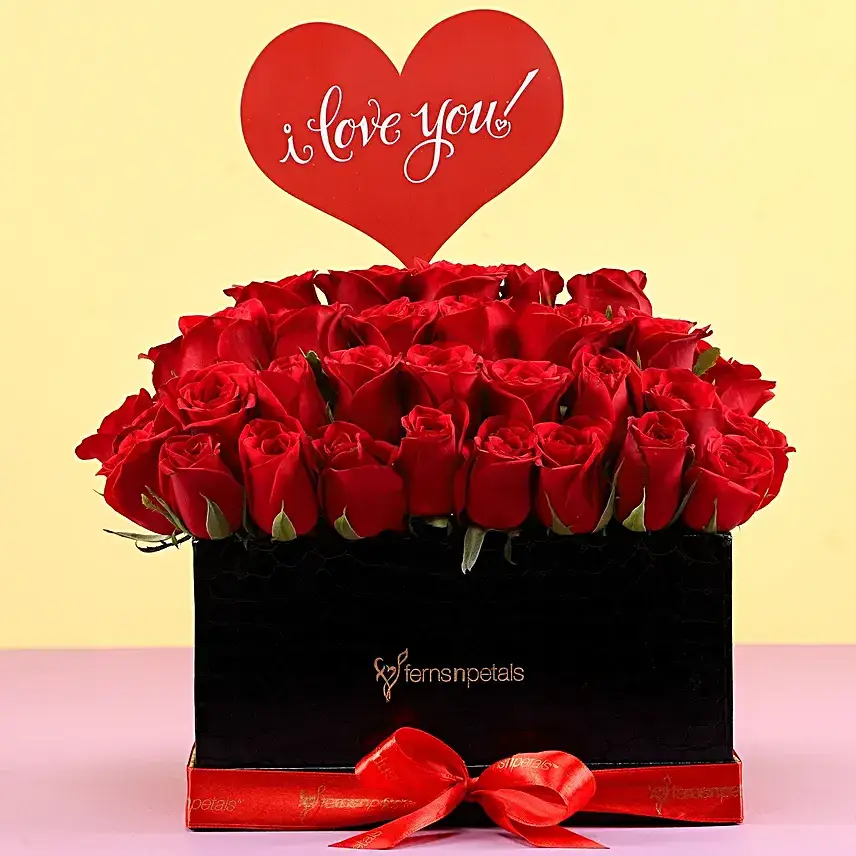 I Love You Red Roses Box