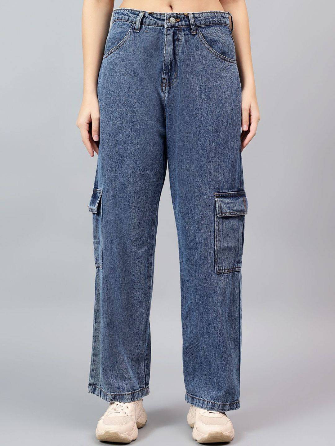 Kotty Women Straight Fit Mid-Rise Cotton Stretchable Jeans