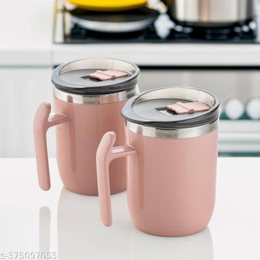 Mooddy Curved Coffee Mug – 450ml Ceramic Mug with Comfortable Grip (Random Color – Pack of 1) Buy @ ₹199