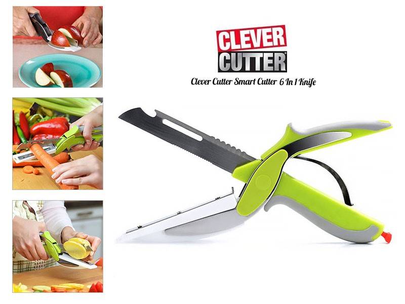 Multipurpose Clever Cutter, Food Scissors for Quick and Easy Cutting, Clever Cutter Kitchen Knife with Stainless Steel Blade (Pack of 1) Buy @ ₹499