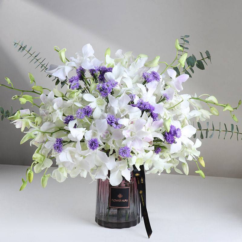 Ivory Letters With Violet Echoes