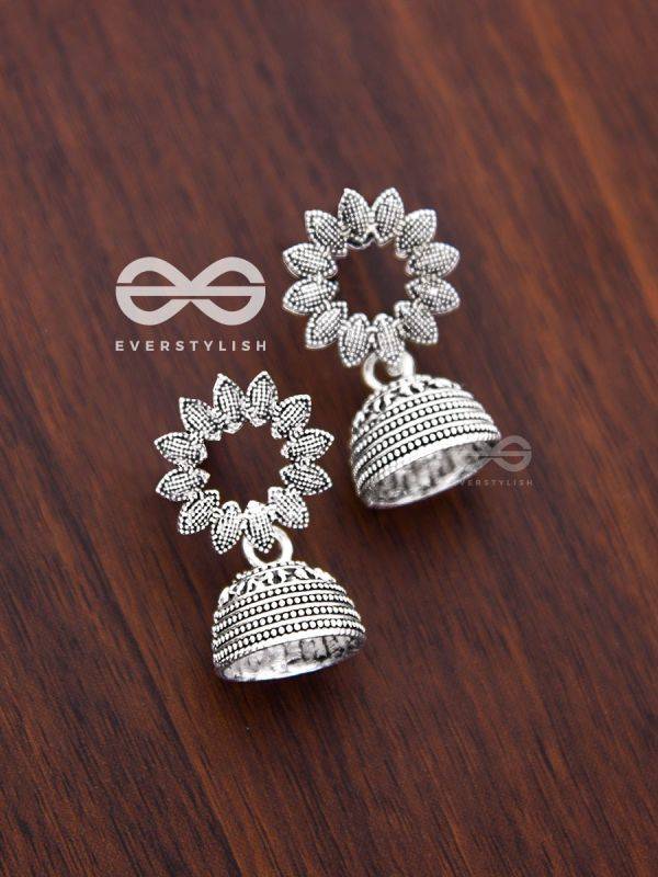 The Little Floral Fern Jhumkis - Tiny Trinket Earrings