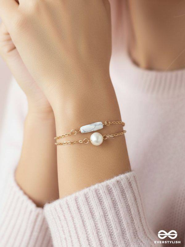 Treasures of Sea- Golden Pearl Bracelet