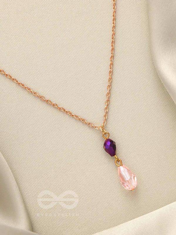 A Study In Scarlet- Golden Glass Bead Necklace With Anti-Tarnish Coating