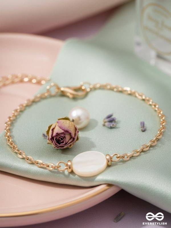 The Snow Crystal- Golden Embellished Bracelet