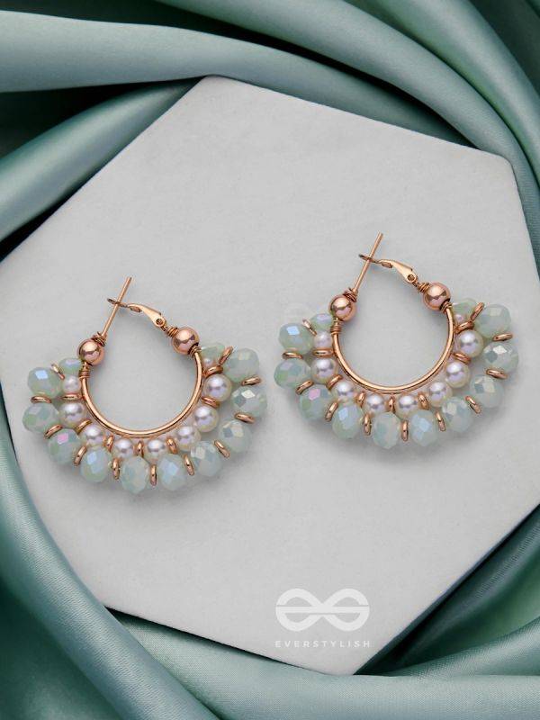 THE DREAMY DRIFT  - GOLDEN EMBELLISHED HOOP EARRINGS