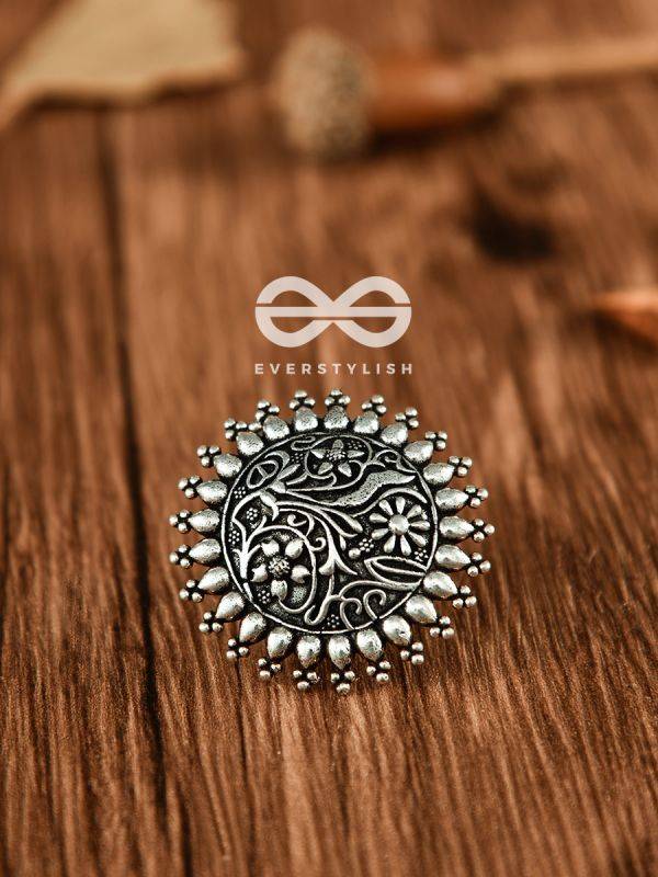 The Nature Connect - Oxidised Boho Ring