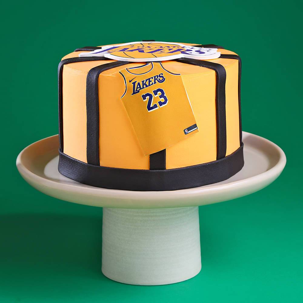 Lakers Jersey Basketball Theme Cake