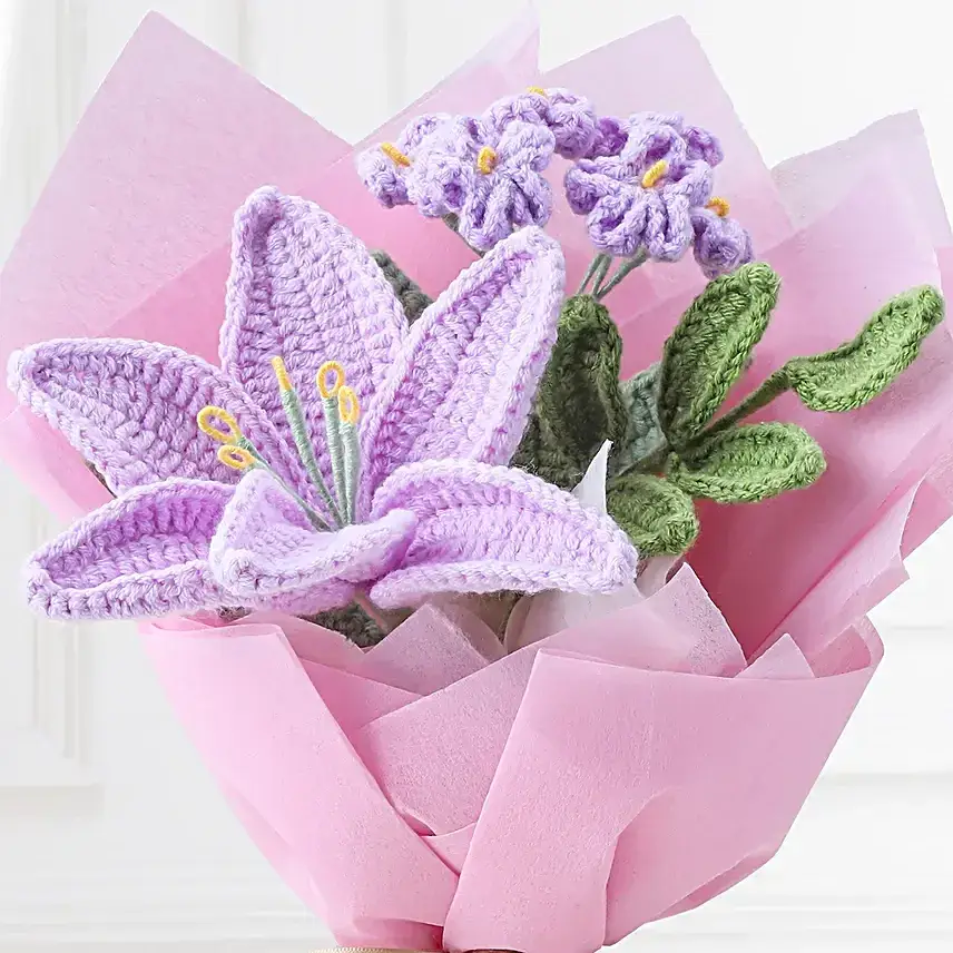 Lavender N Daisy Crochet Blooms