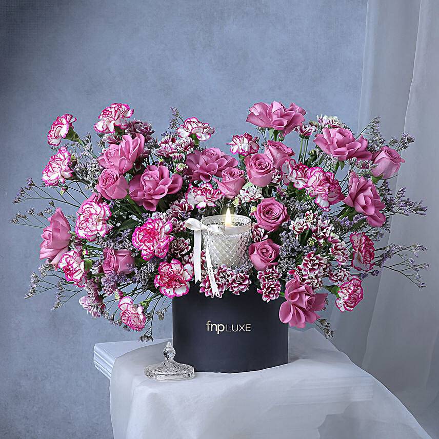 Lavender Rose Arrangement with Keepsakes