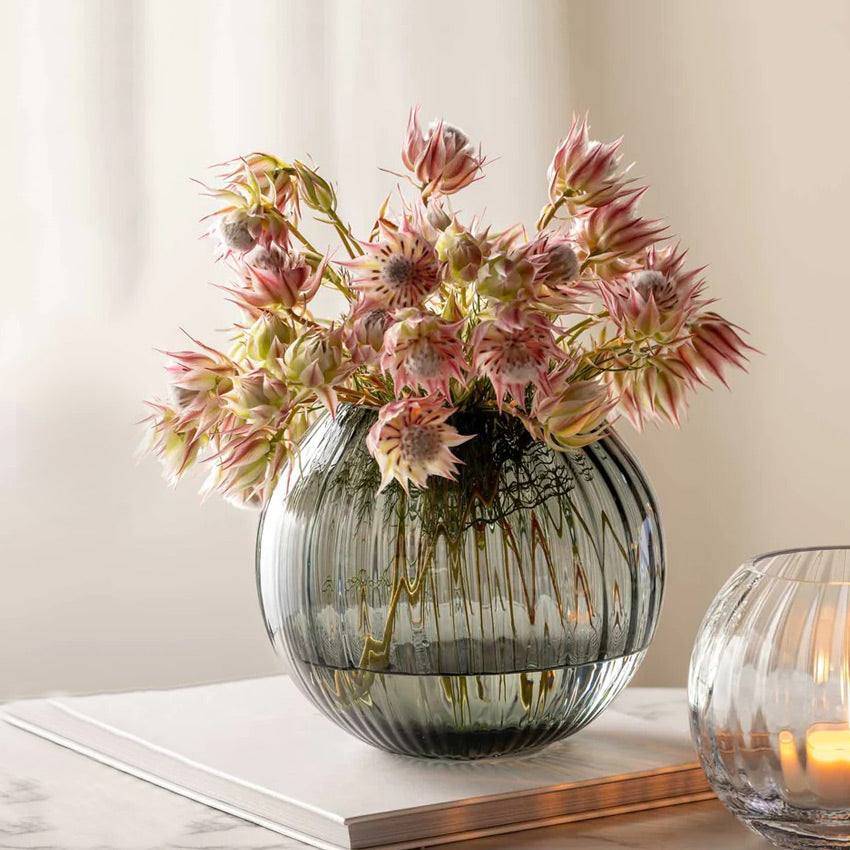 Poesia Ball Vase - Smoke Grey