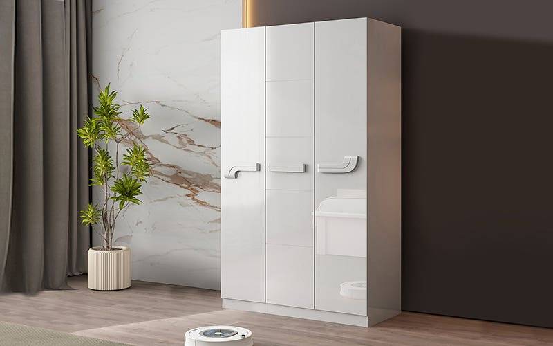 Royaloak Rome Italian High Glossy Wardrobe 3 Door