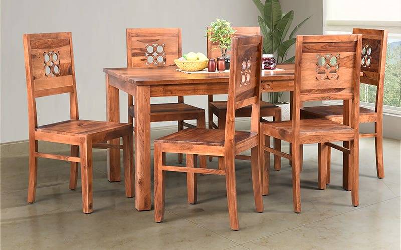 Royaloak Audi Sheesham Wood 6 Seater Dining Set