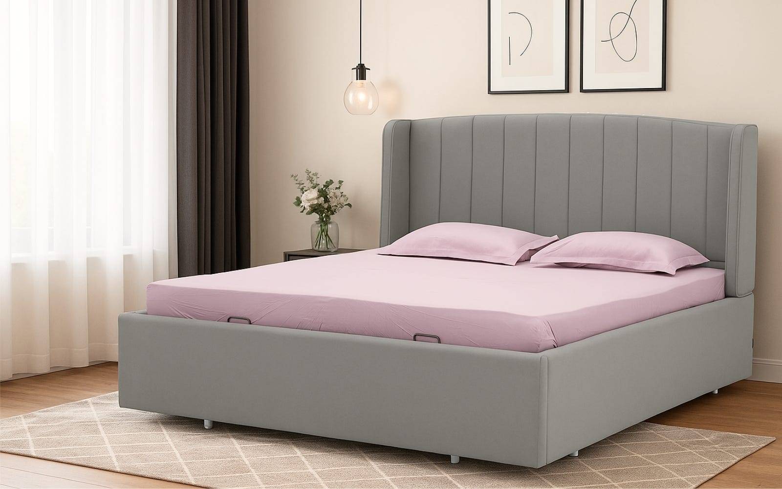 Royaloak Seattle American King Bed With Hydraulic Storage
