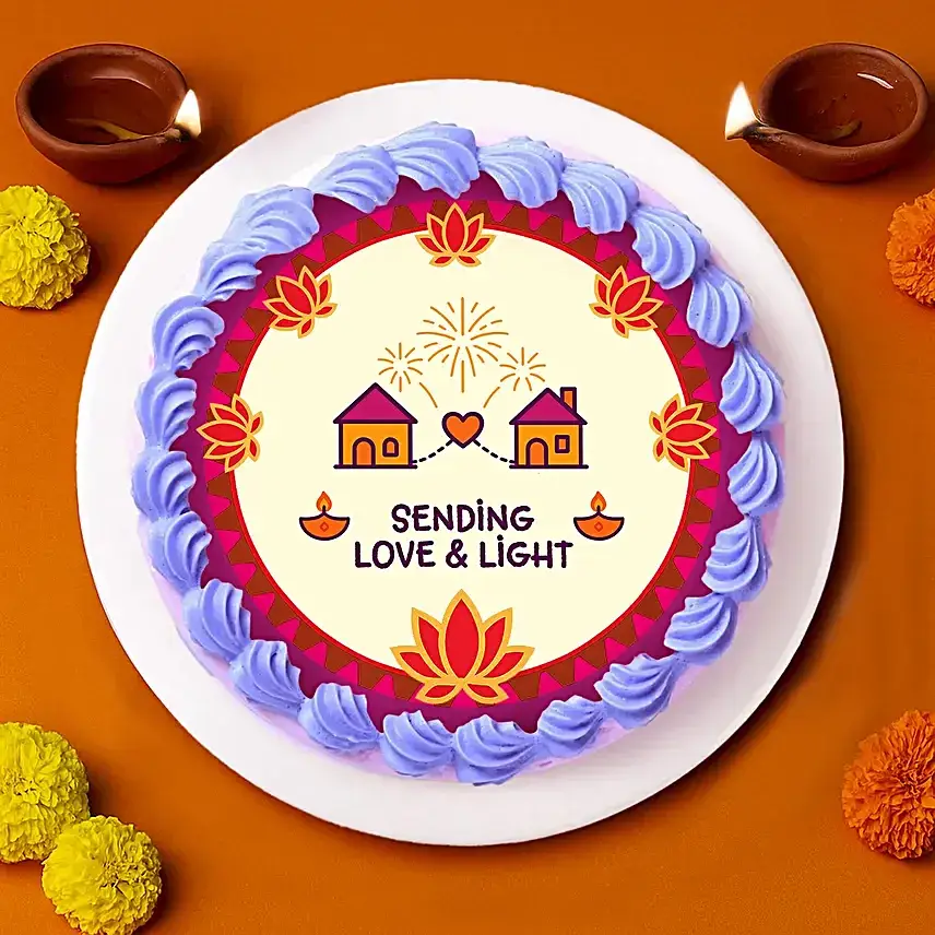 Long Distance Diwali Chocolate Bento Cake
