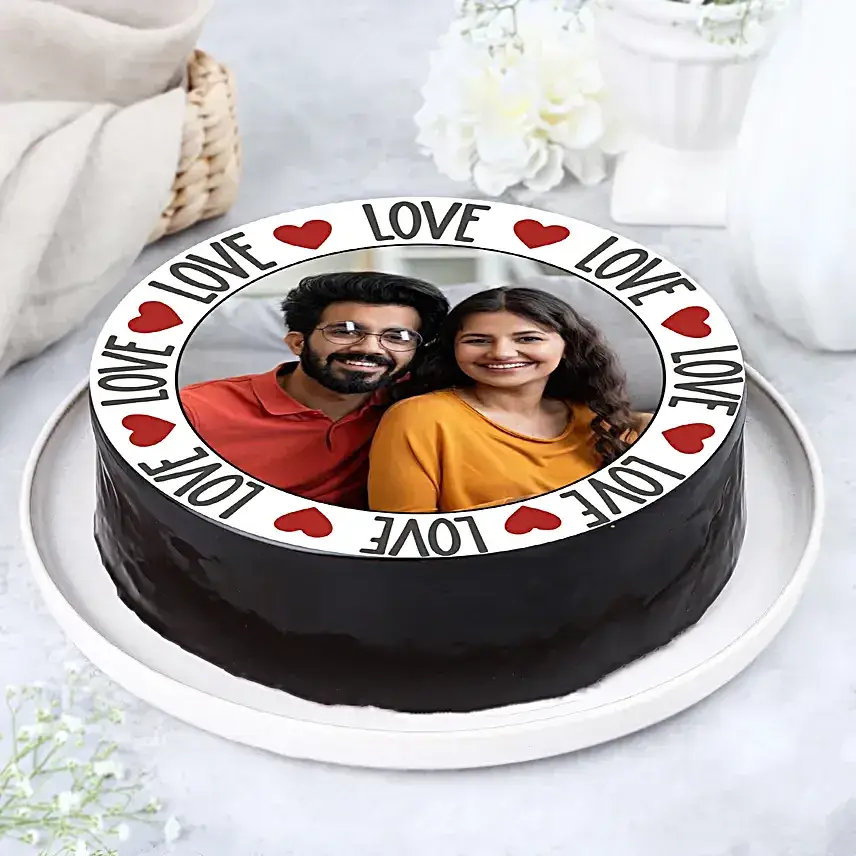 Love Special Chocolate Photo Cake- Half Kg