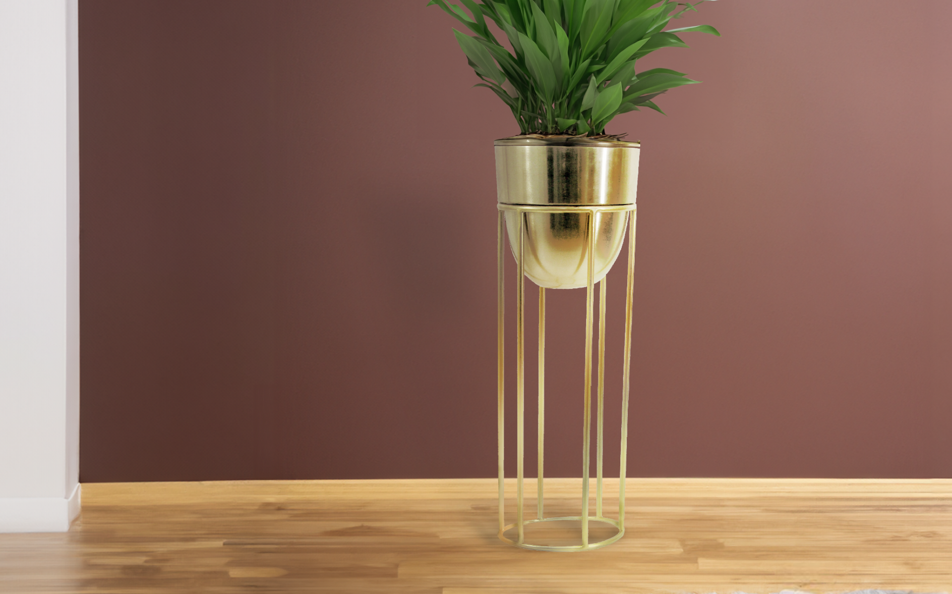 Royalaok Metal Floor Planter With Stand Large