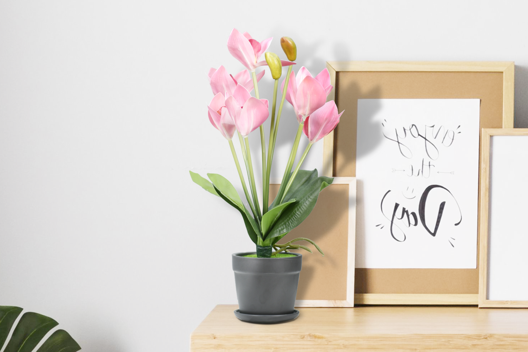 Royaloak Seven Heads Whelan Flowers - Dark Pink - 16 Inches