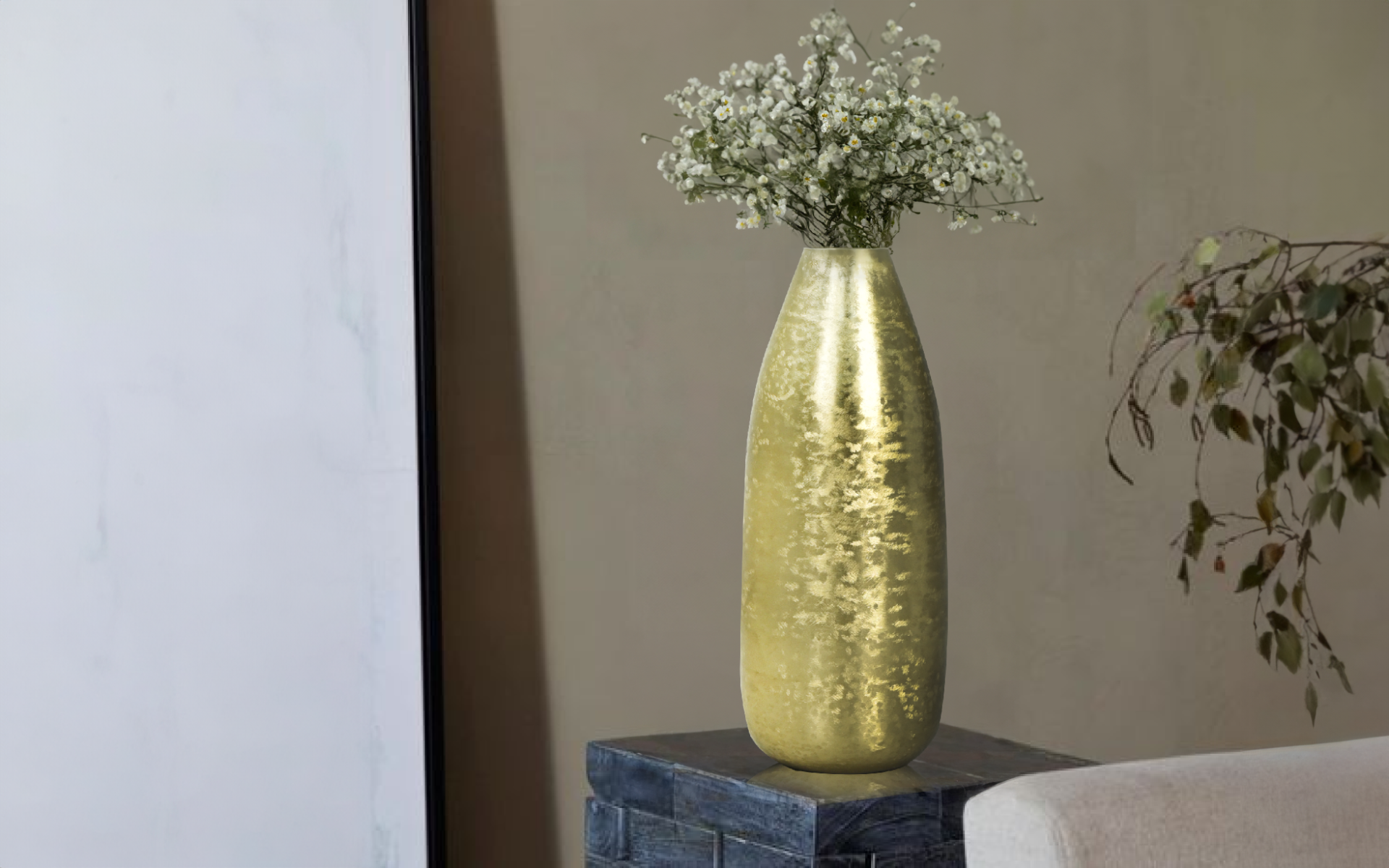 Royaloak Metal Flower Vase Small - 15 Inches