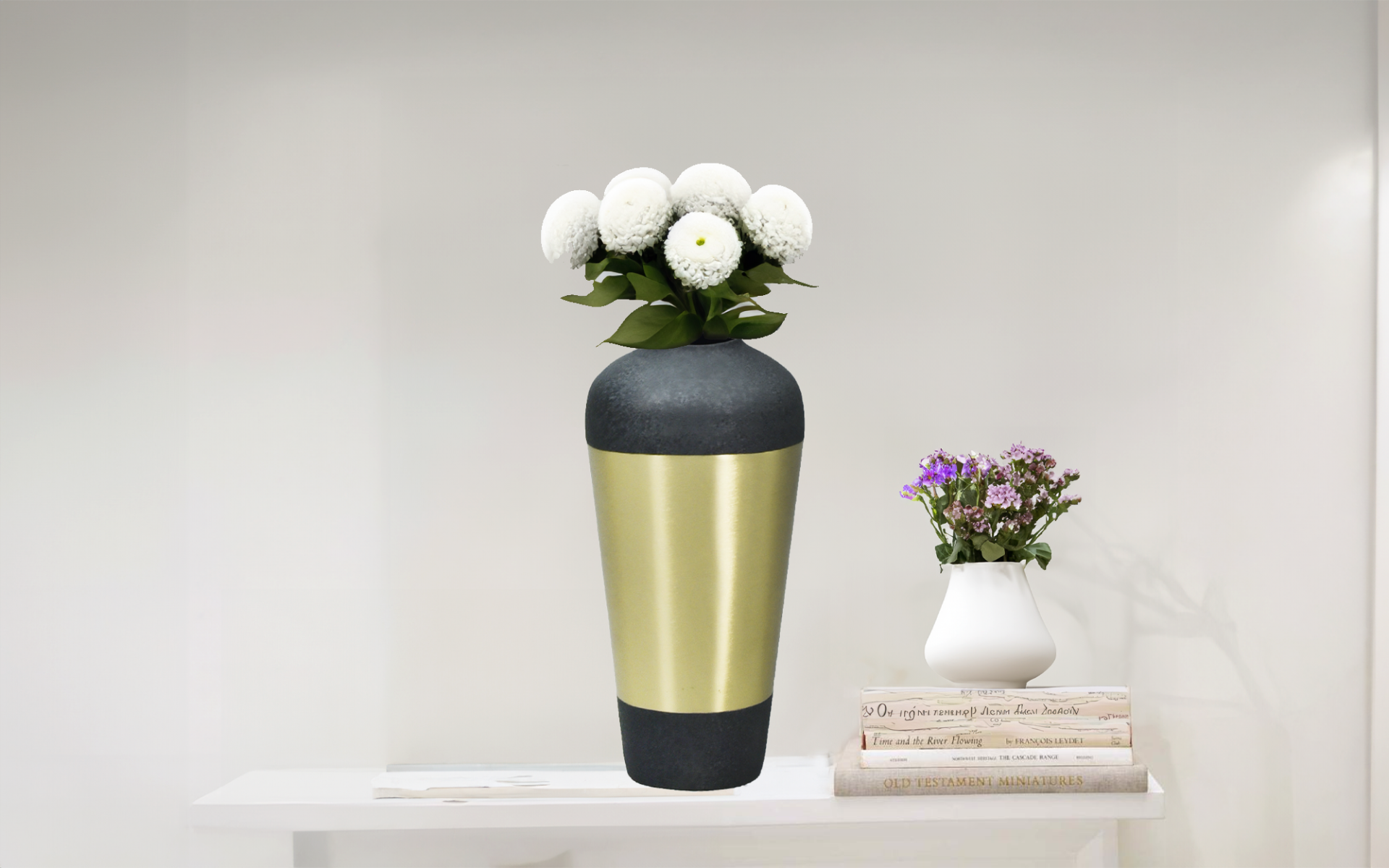 Royaloak Metal Two-tone Flower Vase Large - 18 Inches