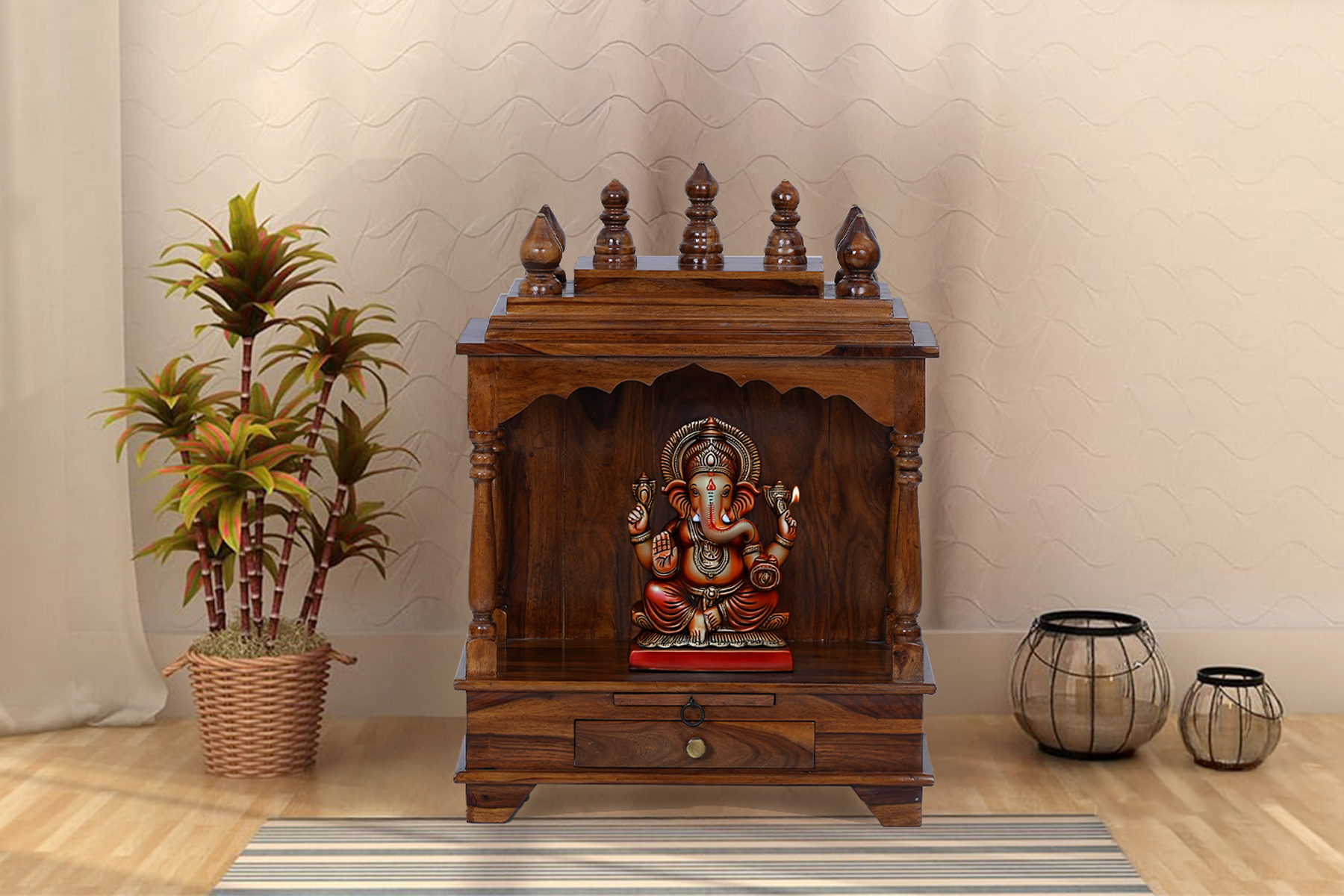 Royaloak Medium Size Home Temple - Sheesham Wood