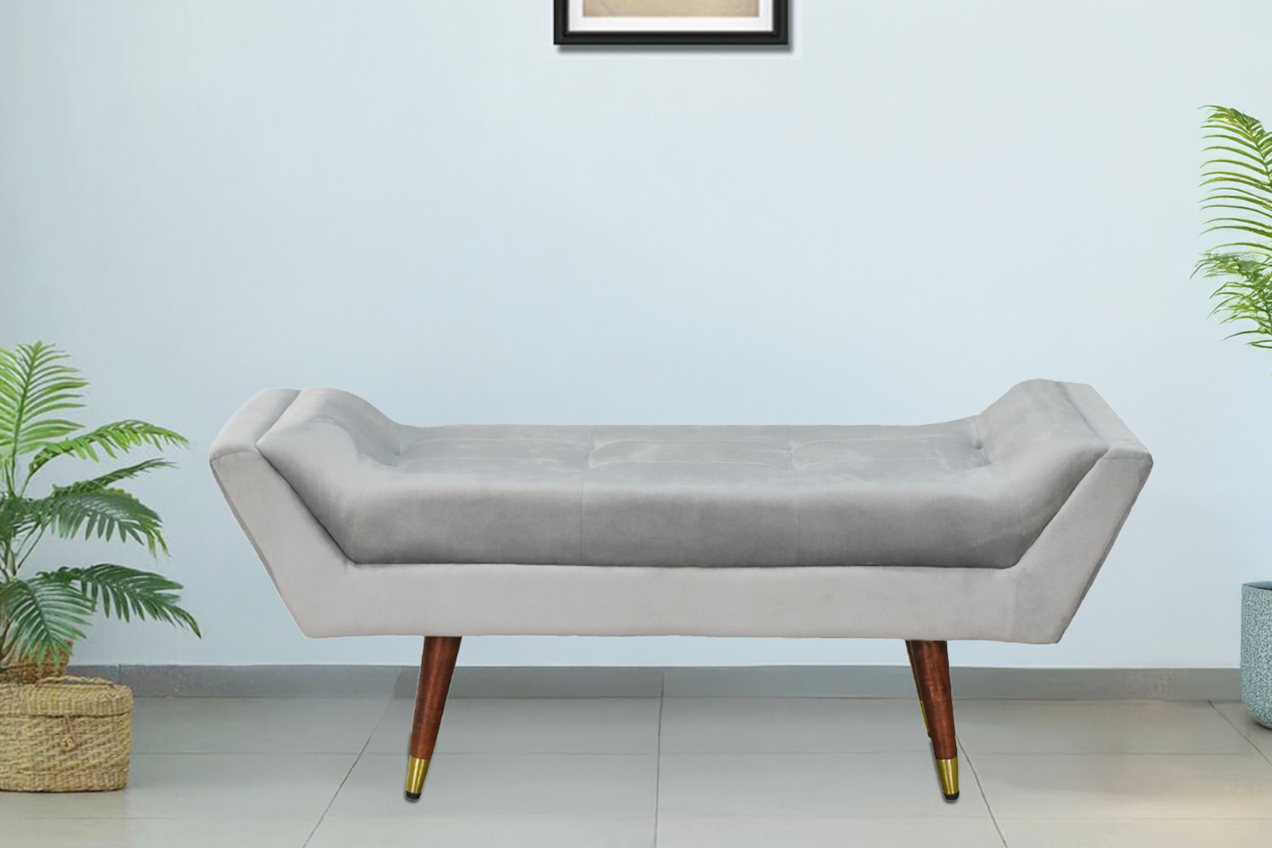 Royaloak Ottoman Bench - Grey
